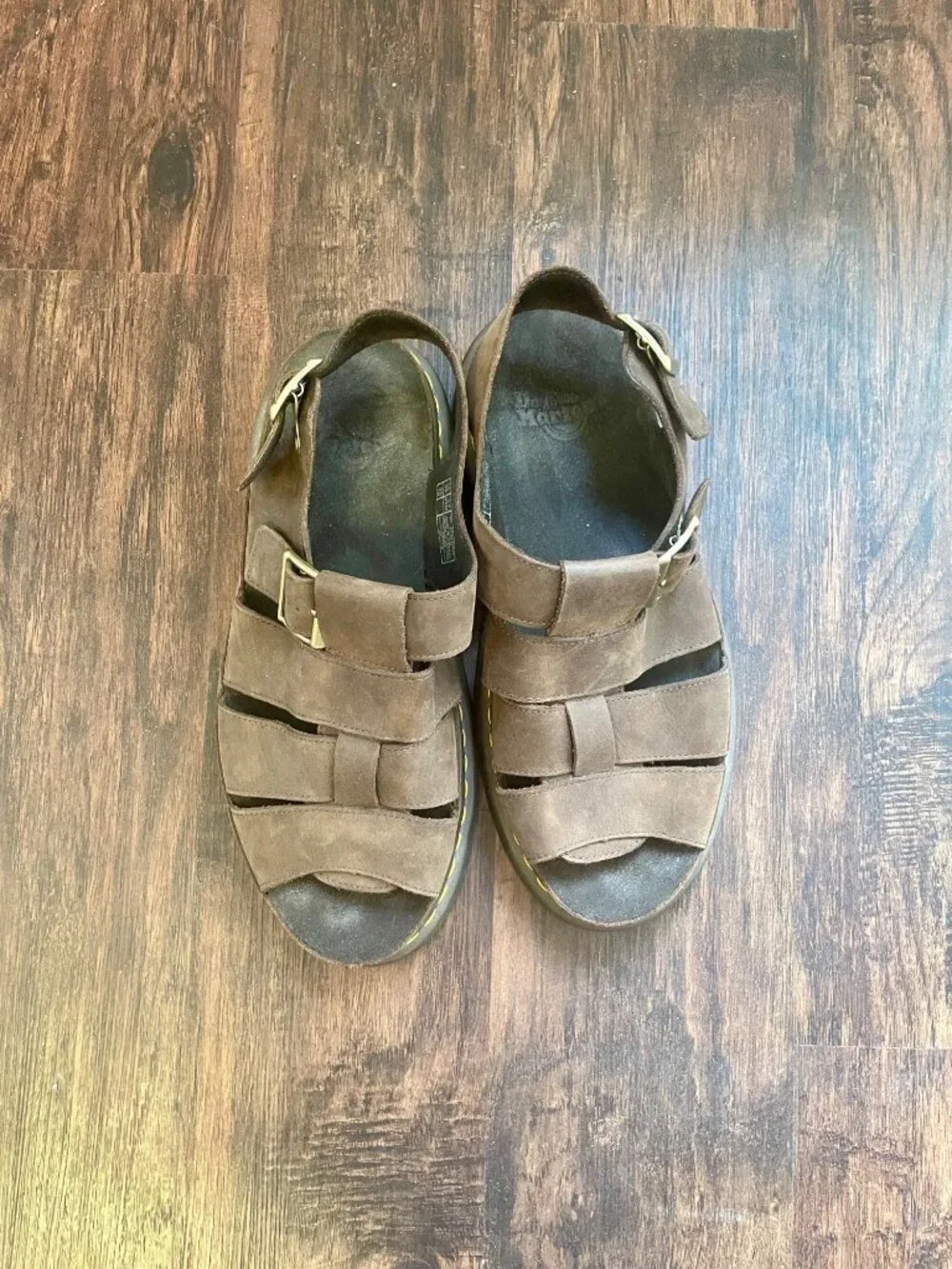 Dr. Martens Flash Fisherman Sandals in Brown Leather Men's Size 11